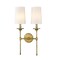 Z-Lite Emily 2 Light Wall Sconce, Rubbed Brass & Off White 3033-2S-RB - alternate 6